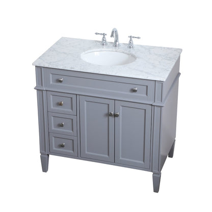 36 inch Single bathroom vanity in Grey