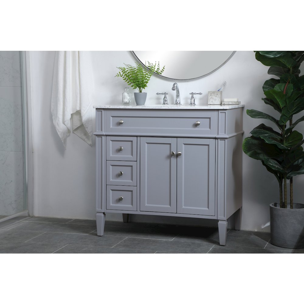 36 inch Single bathroom vanity in Grey