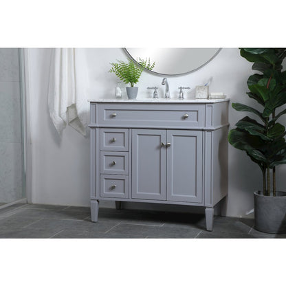 36 inch Single bathroom vanity in Grey