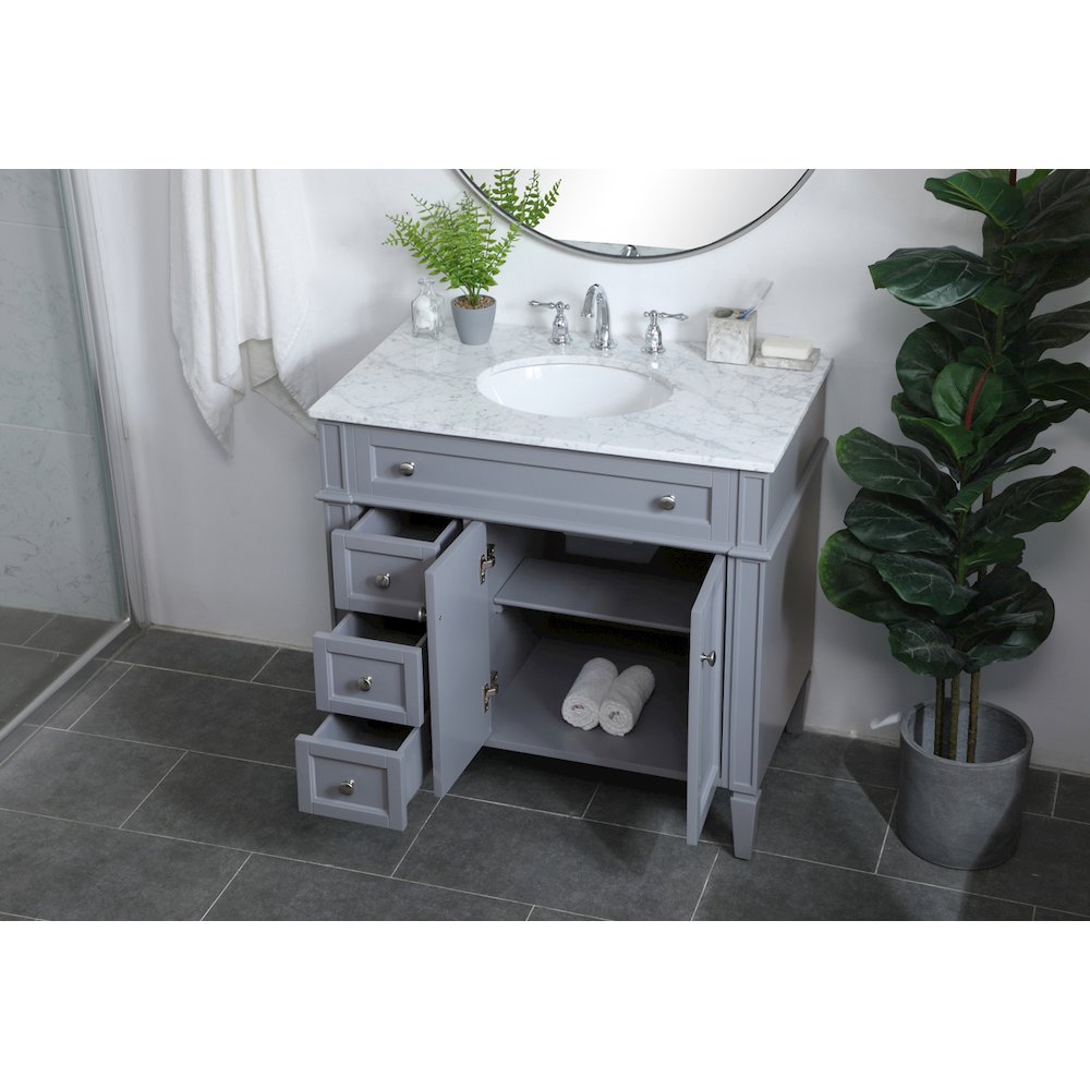 36 inch Single bathroom vanity in Grey
