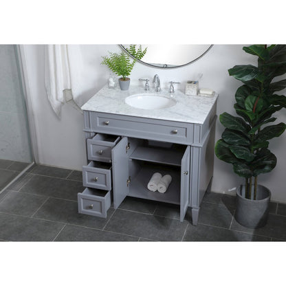 36 inch Single bathroom vanity in Grey
