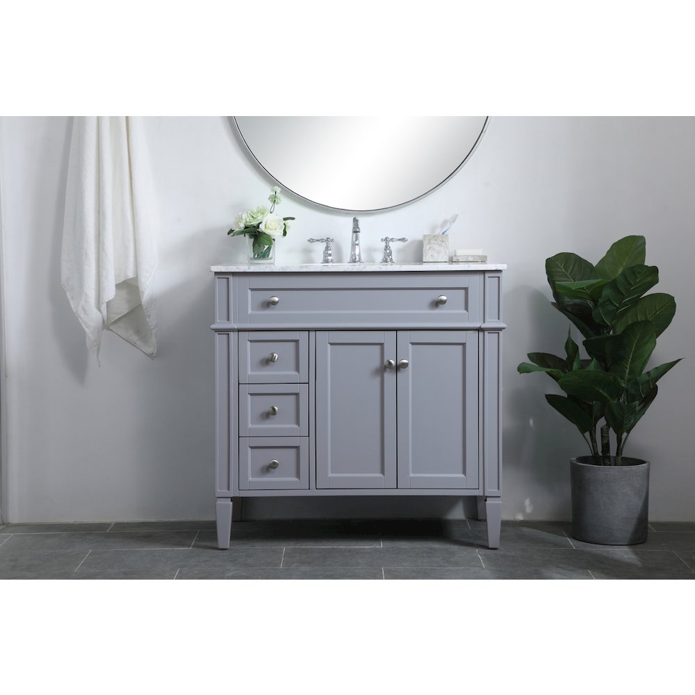 36 inch Single bathroom vanity in Grey
