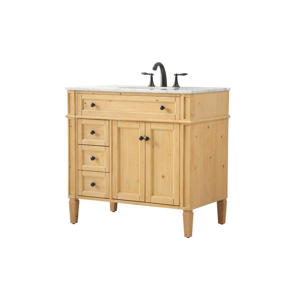 36 inch Single bathroom vanity in natural wood