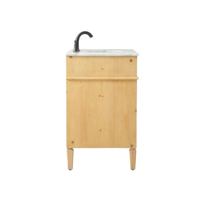 36 inch Single bathroom vanity in natural wood