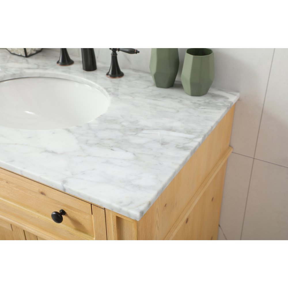 36 inch Single bathroom vanity in natural wood