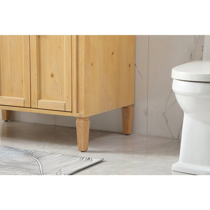 36 inch Single bathroom vanity in natural wood