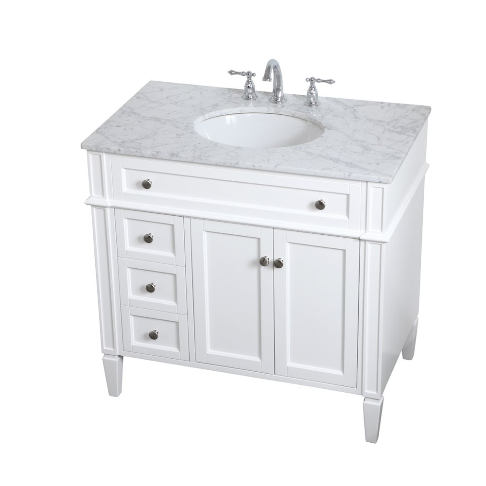 36 inch Single bathroom vanity in White