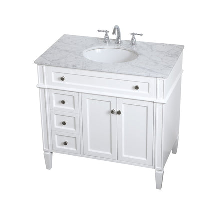 36 inch Single bathroom vanity in White