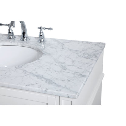 36 inch Single bathroom vanity in White