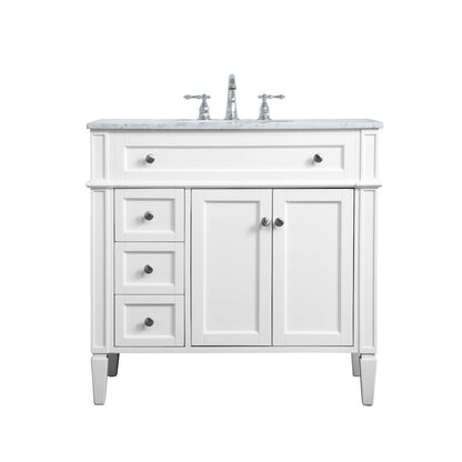 36 inch Single bathroom vanity in White