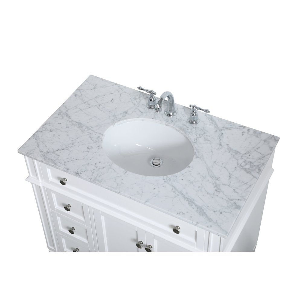 36 inch Single bathroom vanity in White