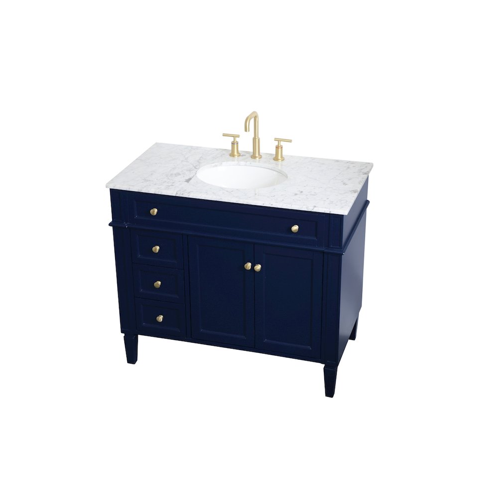 40 inch Single bathroom vanity in blue