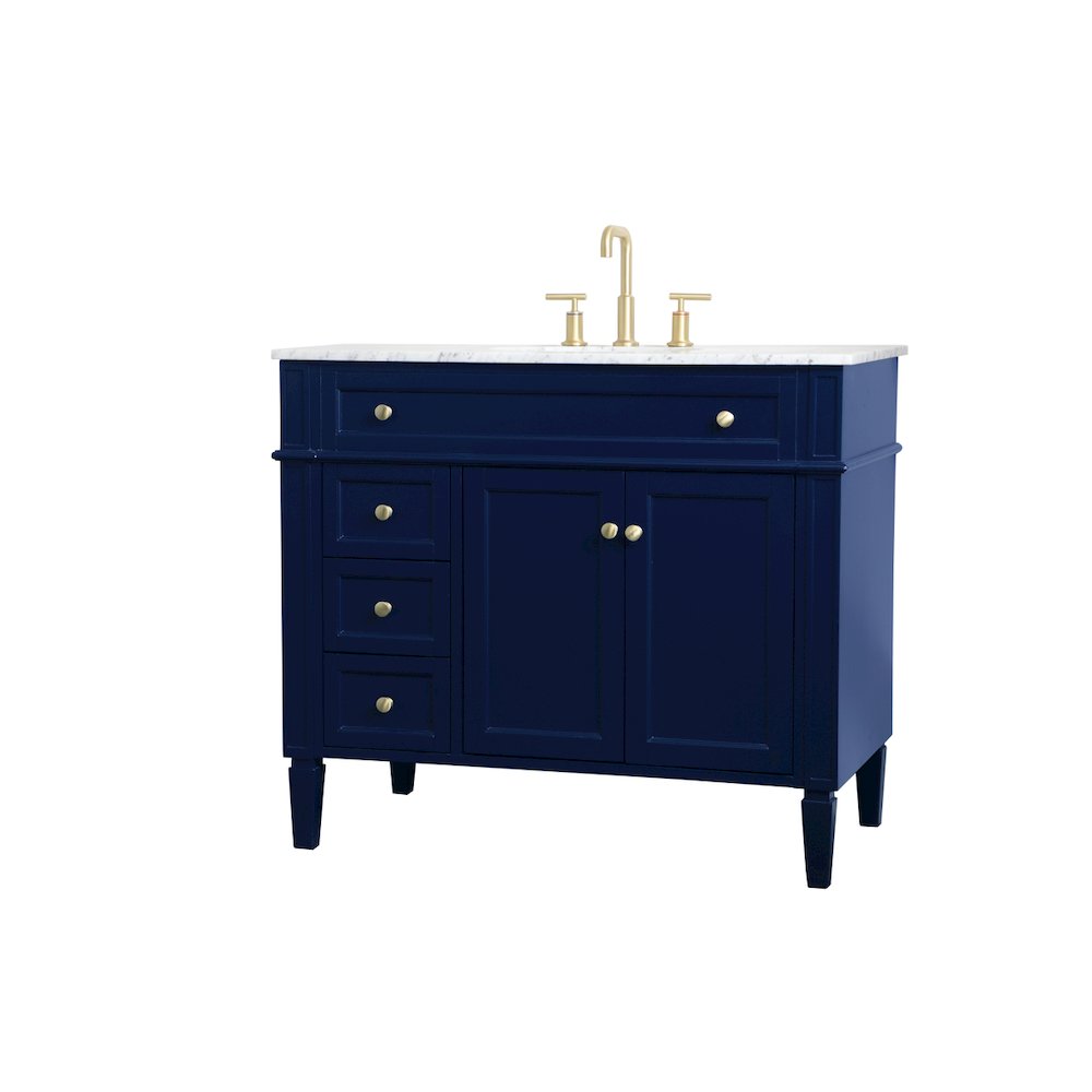 40 inch Single bathroom vanity in blue
