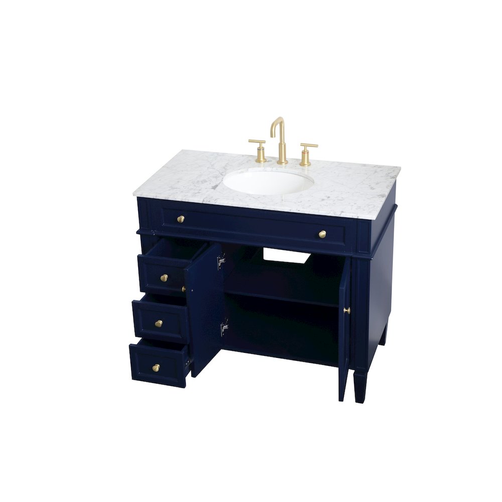 40 inch Single bathroom vanity in blue