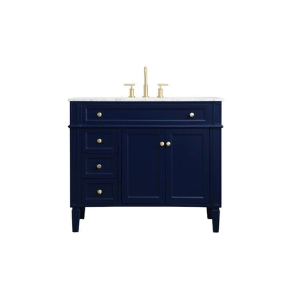 40 inch Single bathroom vanity in blue