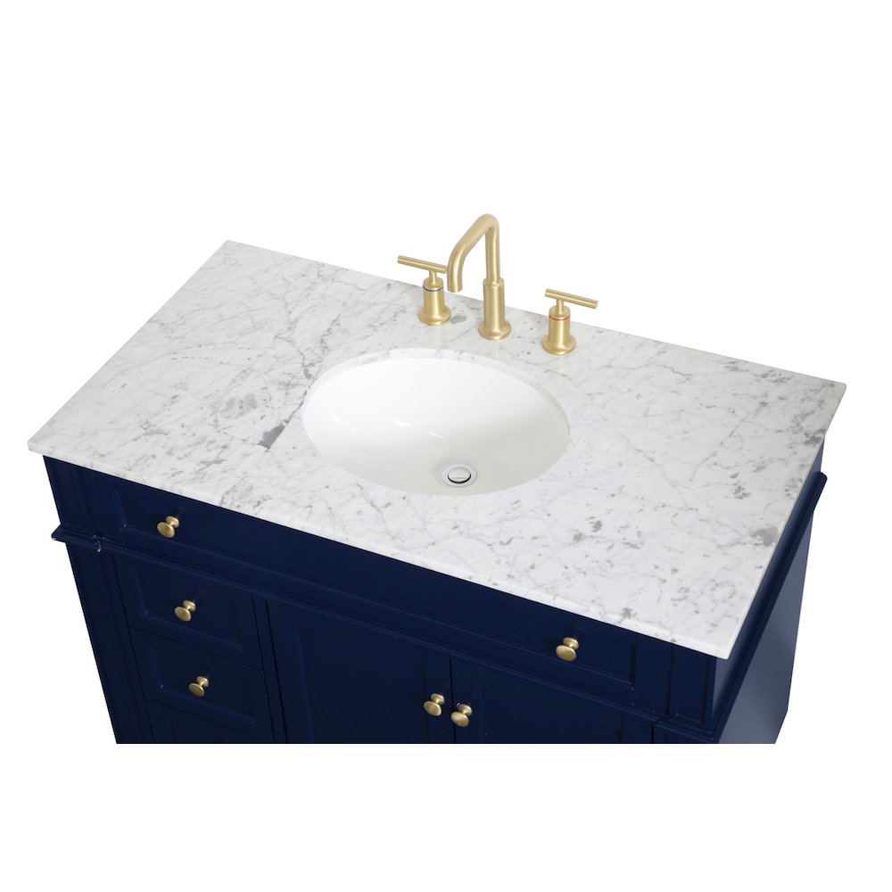 40 inch Single bathroom vanity in blue