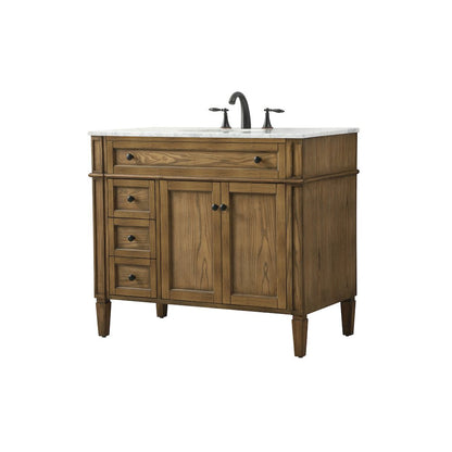 40 inch Single bathroom vanity in driftwood