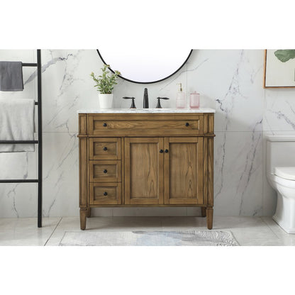 40 inch Single bathroom vanity in driftwood
