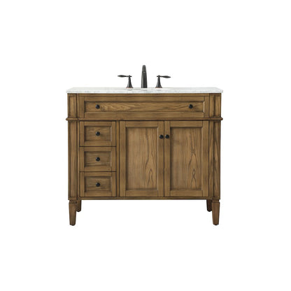 40 inch Single bathroom vanity in driftwood