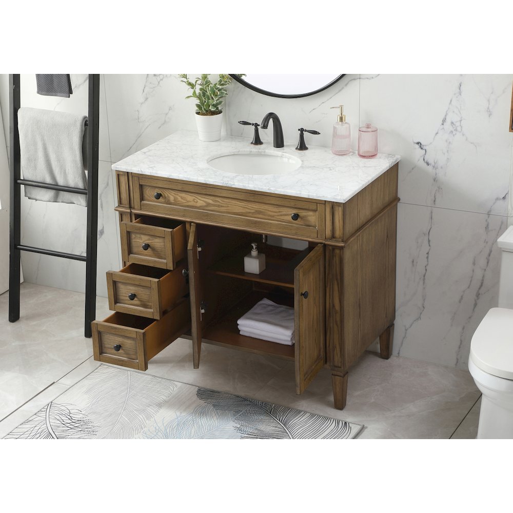 40 inch Single bathroom vanity in driftwood