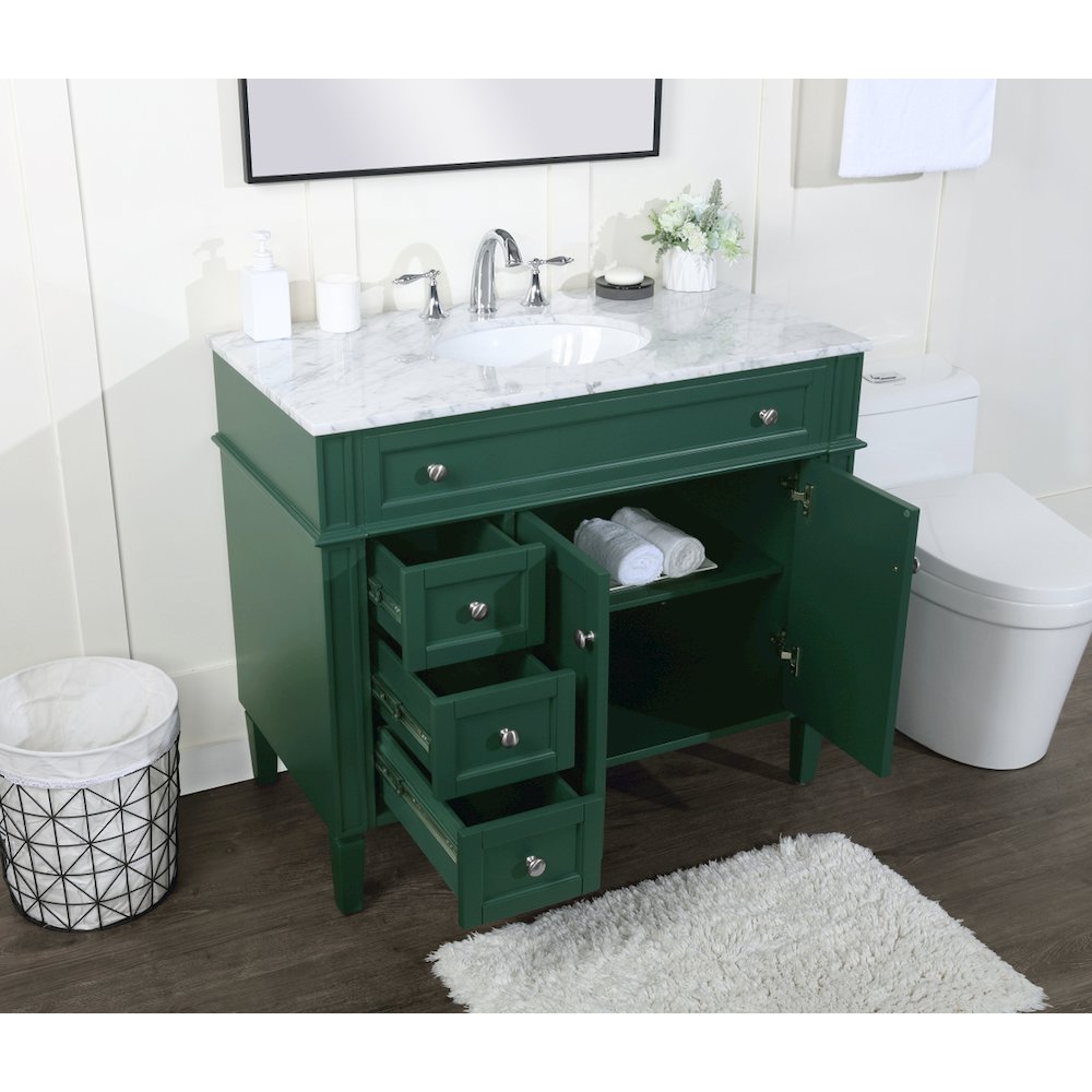 40 inch Single bathroom vanity in green