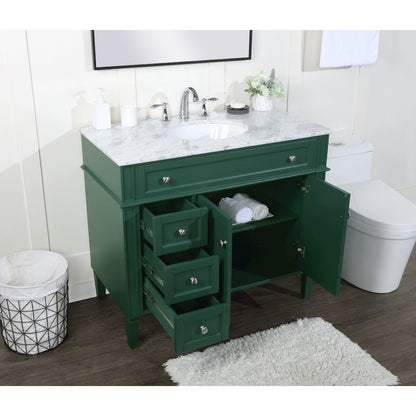 40 inch Single bathroom vanity in green