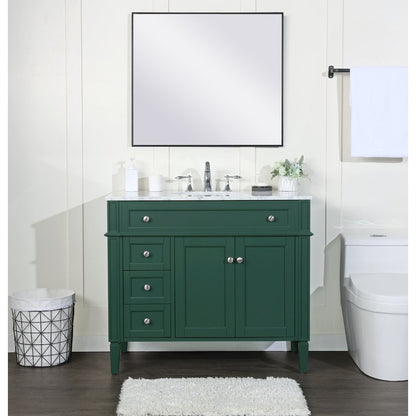 40 inch Single bathroom vanity in green