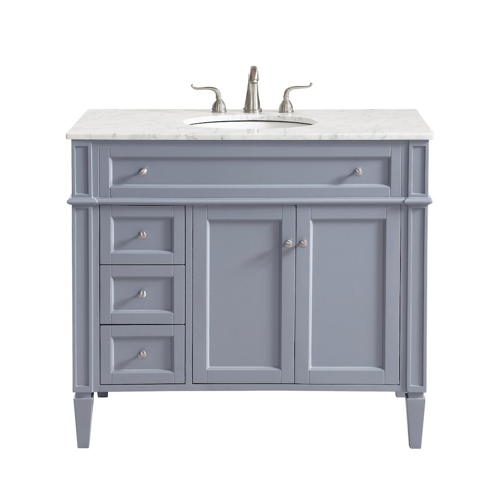 40 In. Single Bathroom Vanity Set In Grey