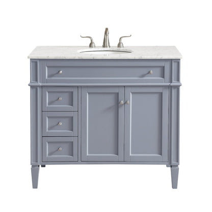 40 In. Single Bathroom Vanity Set In Grey