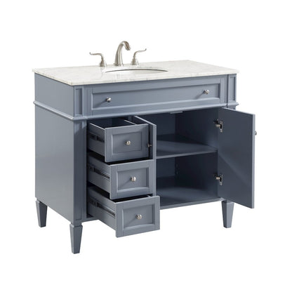 40 In. Single Bathroom Vanity Set In Grey