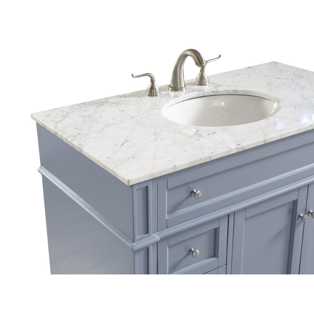 40 In. Single Bathroom Vanity Set In Grey