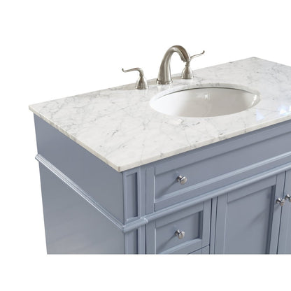 40 In. Single Bathroom Vanity Set In Grey