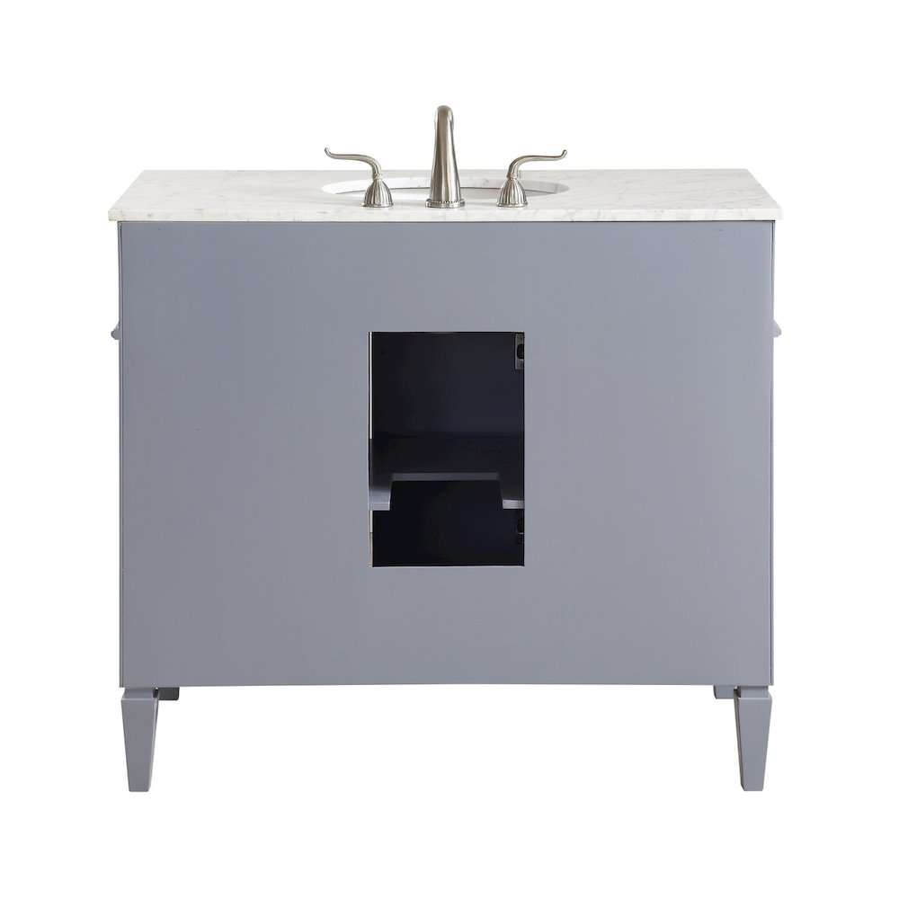 40 In. Single Bathroom Vanity Set In Grey