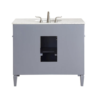 40 In. Single Bathroom Vanity Set In Grey
