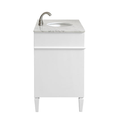 40 In. Single Bathroom Vanity Set In White