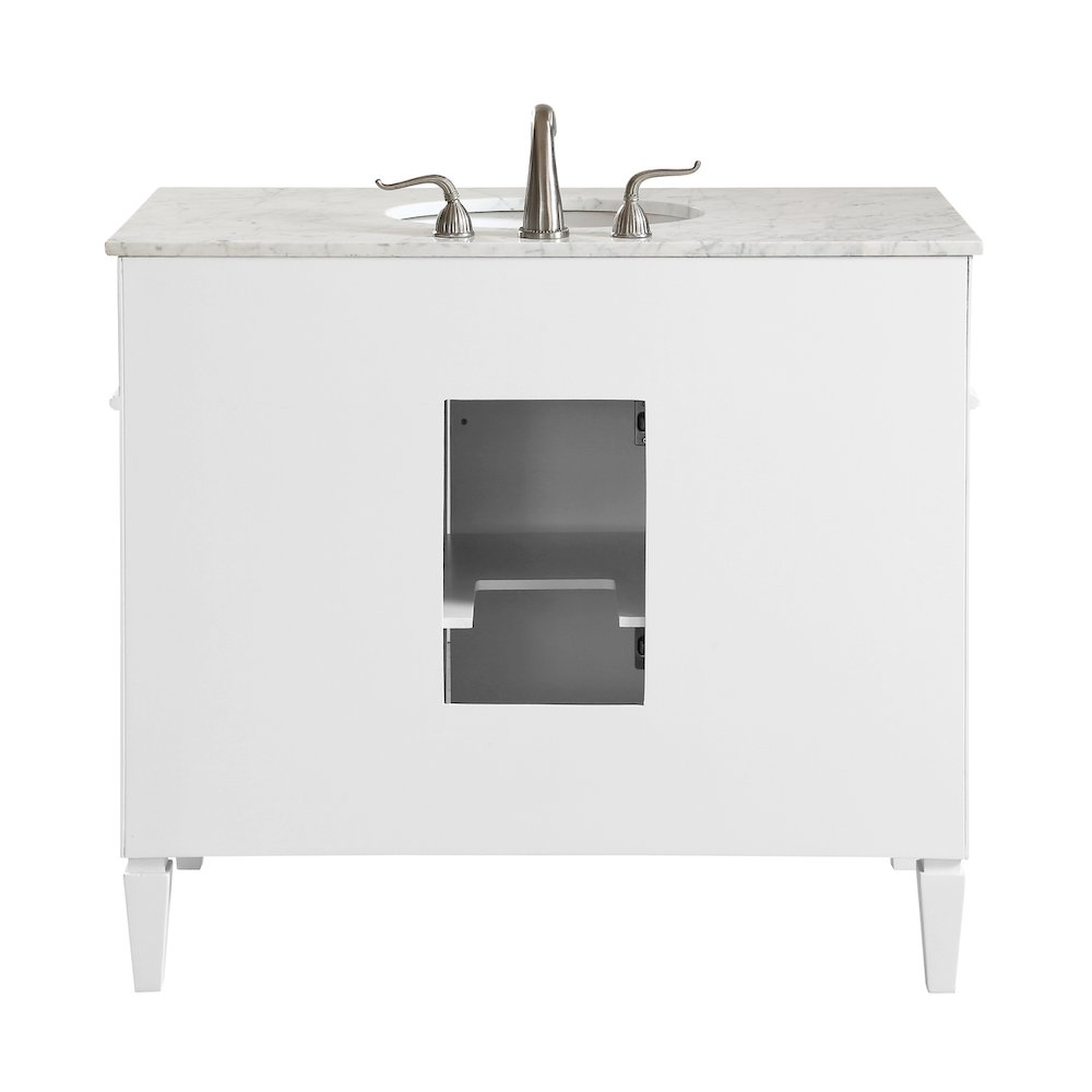 40 In. Single Bathroom Vanity Set In White