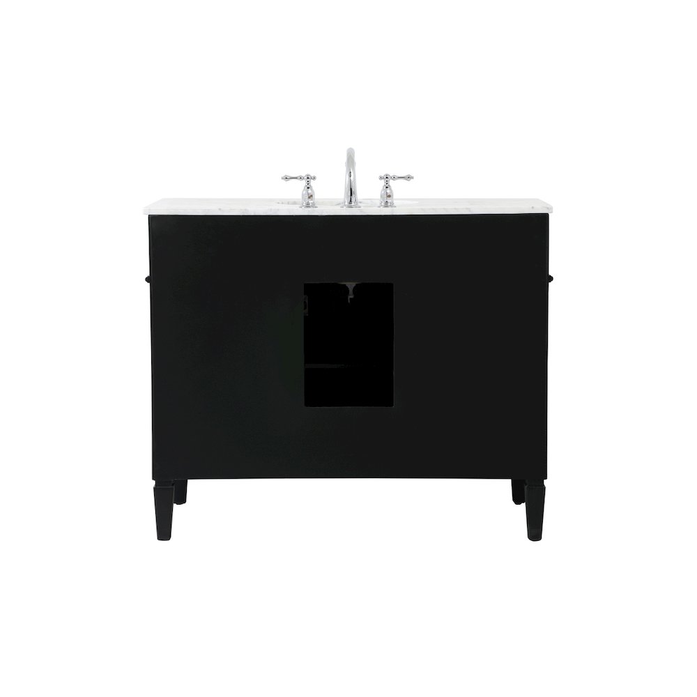 42 inch Single bathroom vanity in black