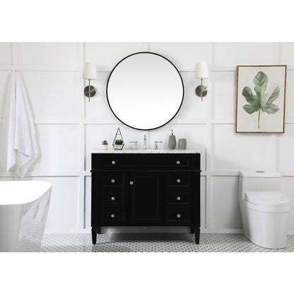 42 inch Single bathroom vanity in black