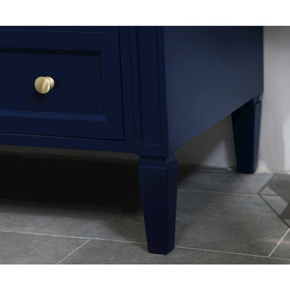 42 inch Single bathroom vanity in blue