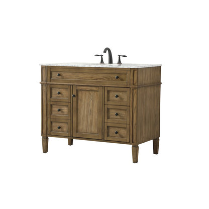 42 inch Single bathroom vanity in driftwood