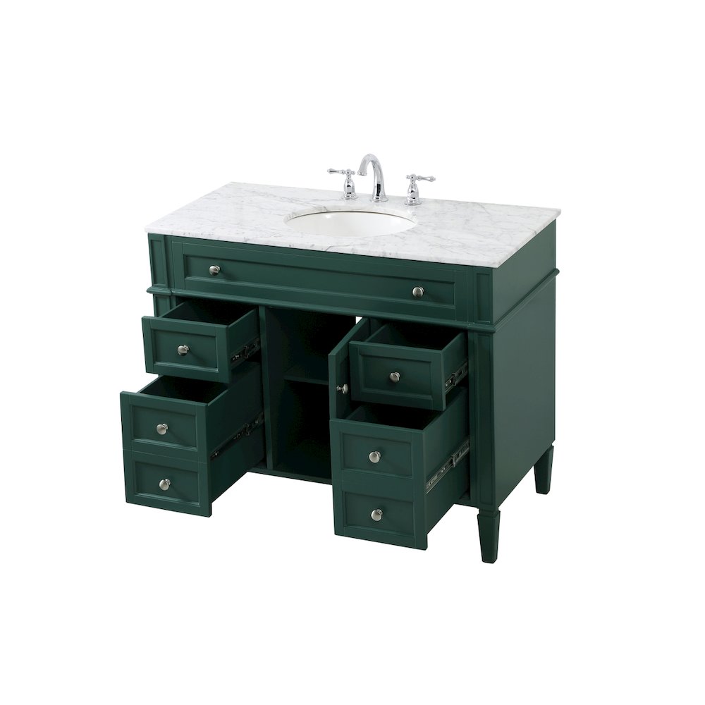 42 inch Single bathroom vanity in green