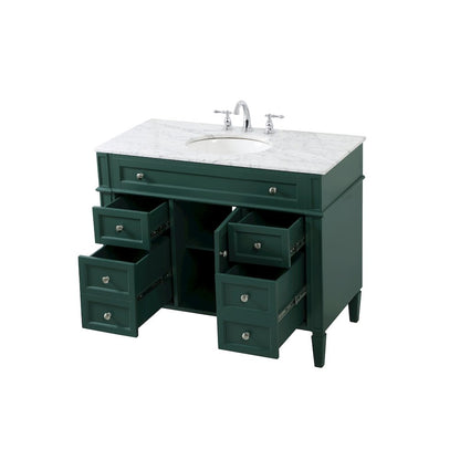 42 inch Single bathroom vanity in green