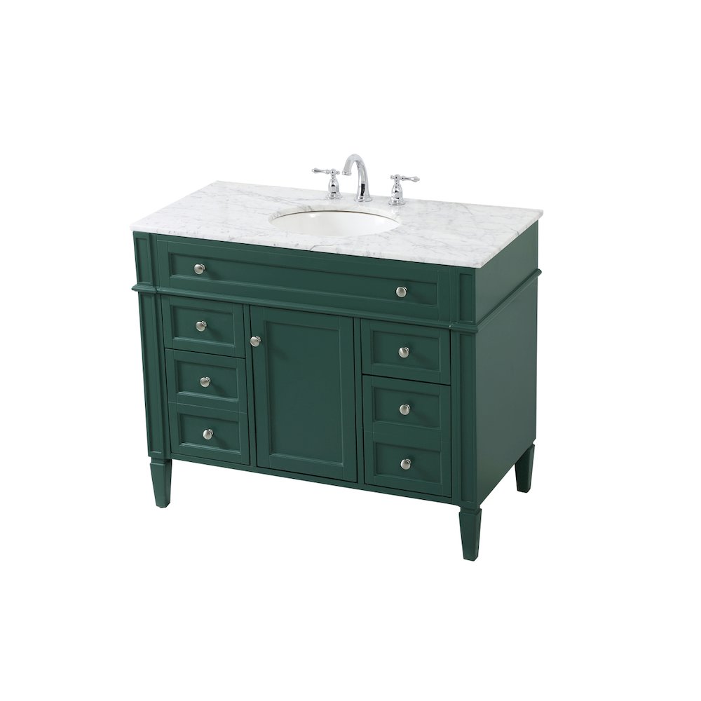 42 inch Single bathroom vanity in green
