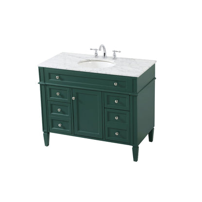 42 inch Single bathroom vanity in green