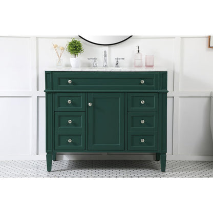 42 inch Single bathroom vanity in green