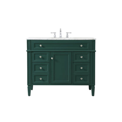 42 inch Single bathroom vanity in green