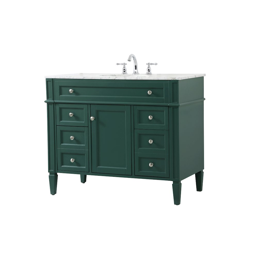 42 inch Single bathroom vanity in green