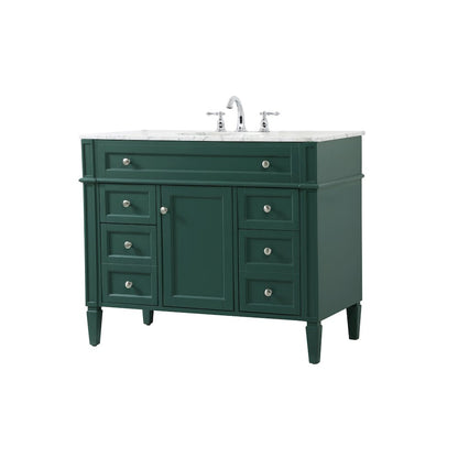 42 inch Single bathroom vanity in green