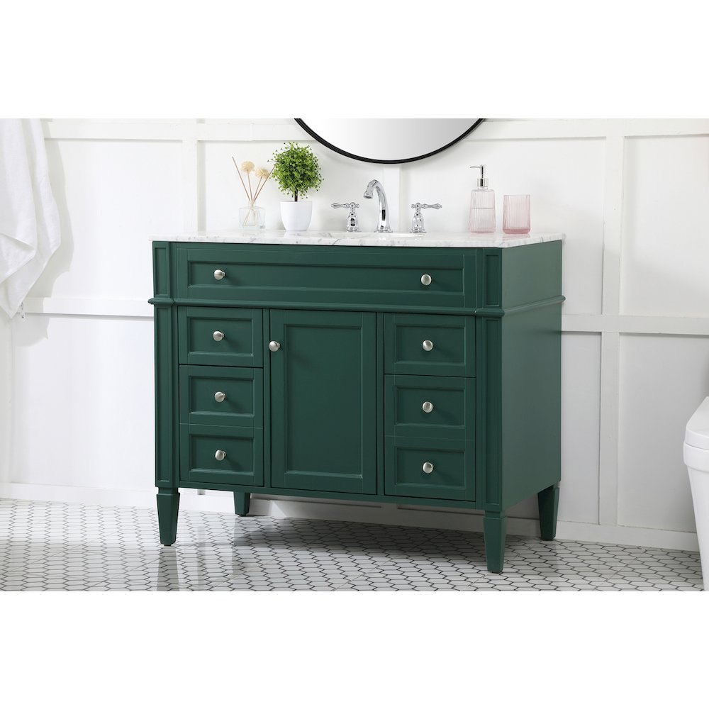 42 inch Single bathroom vanity in green