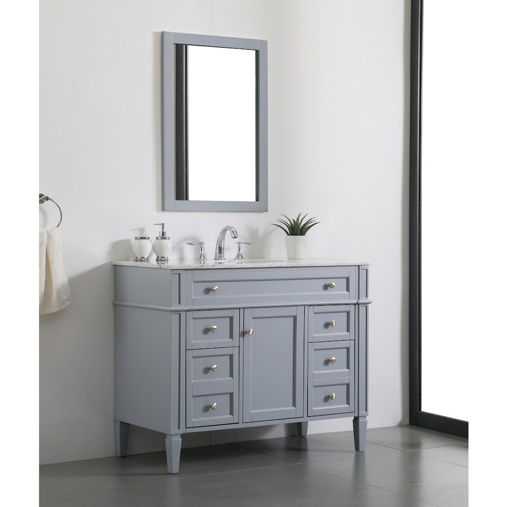 42 inch Single bathroom vanity in grey